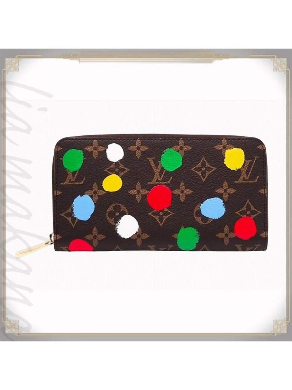 Louis Vuitton Yk Zippy Wallet Painted Dot Monogram Canvas Polka